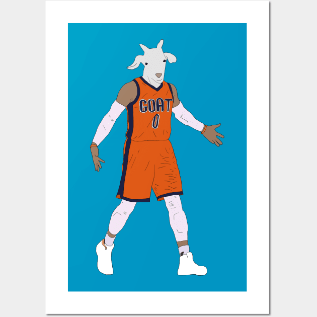 Russell Westbrook, The GOAT Wall Art by rattraptees